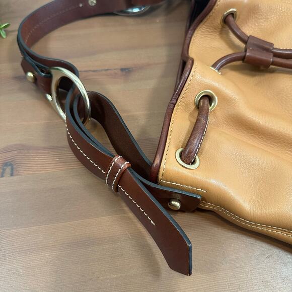 Dooney & Bourke Leather Drawstring Bucket Bag - Picture 5 of 10